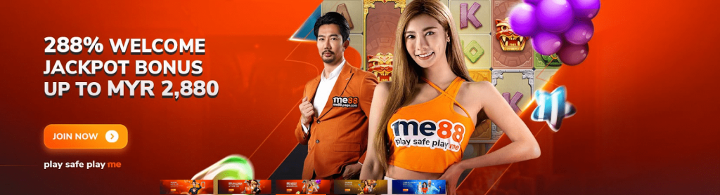 Me88 welcome bonus for Malaysian players